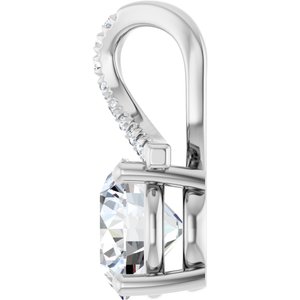 Sterling Silver 8.2 mm Round Pendant Mounting – image 5