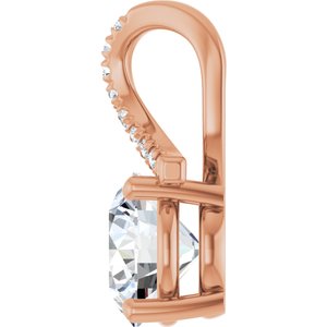 10K Rose Gold 8.2 mm Round Pendant Mounting – image 5