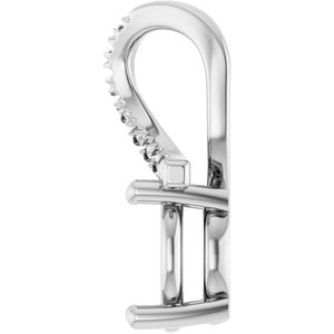 18K White Gold 8.2 mm Round Pendant Mounting – image 6