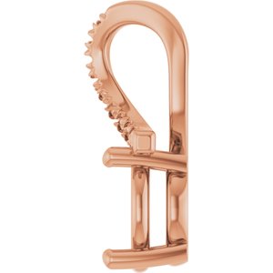 14K Rose Gold 8.2 mm Round Pendant Mounting – image 6