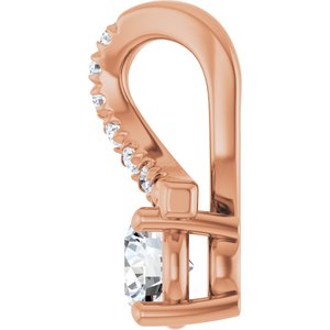 18K Rose Gold 3.8 mm Round Pendant Mounting – image 5