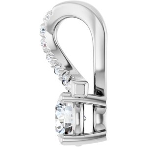 14K X1 White Gold 3.8 mm Round Pendant Mounting – image 5