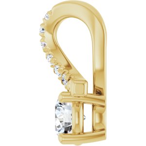 14K Yellow Gold 3.8 mm Round Pendant Mounting – image 5