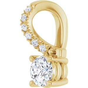 14K Yellow Gold 3.8 mm Round Pendant Mounting – image 3