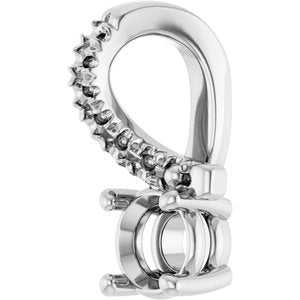 Sterling Silver 3.8 mm Round Pendant Mounting – image 4