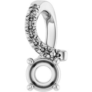 Platinum 3.8 mm Round Pendant Mounting – image 2