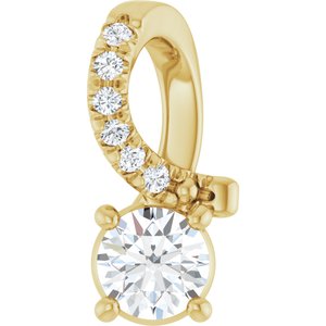 14K Yellow Gold 3.8 mm Round Pendant Mounting