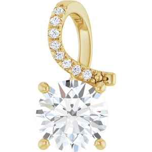 10K Yellow Gold 8.2 mm Round Pendant Mounting