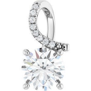 Platinum 8.2 mm Round Pendant Mounting