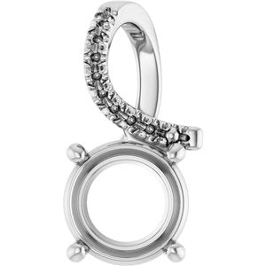Continuum Sterling Silver 8.2 mm Round Pendant Mounting – image 2