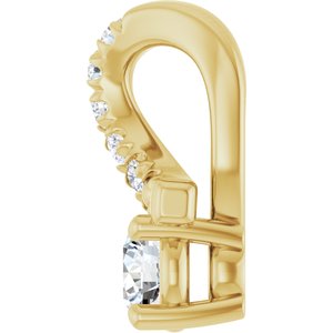 14K Yellow Gold 3 mm Round Pendant Mounting – image 5