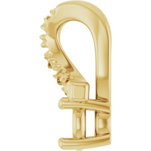 14K Yellow Gold 3 mm Round Pendant Mounting – image 6