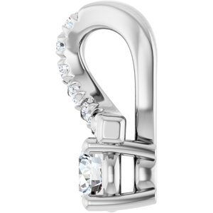 14K X1 White Gold 3 mm Round Pendant Mounting – image 5