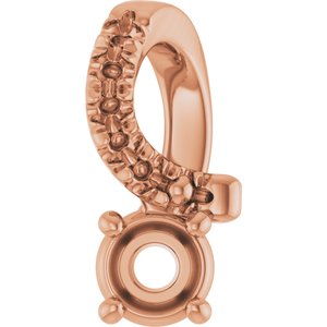 18K Rose Gold 3 mm Round Pendant Mounting – image 2