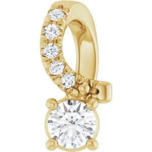 18K Yellow Gold 3 mm Round Pendant Mounting