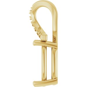 10K Yellow Gold 11x9 mm Elongated Cushion Pendant Mounting – image 6