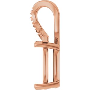 14K Rose Gold 11x9 mm Elongated Cushion Pendant Mounting – image 6