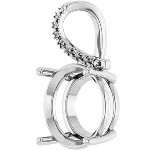 Sterling Silver 15 mm Round Pendant Mounting – image 4