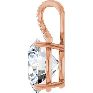 10K Rose Gold 15 mm Round Pendant Mounting – image 5