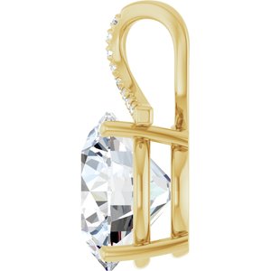 18K Yellow Gold 15 mm Round Pendant Mounting – image 5