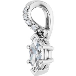Continuum Sterling Silver 6x3 mm Marquise Pendant Mounting – image 3