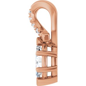 10K Rose Gold 6x3 mm Marquise Pendant Mounting – image 5