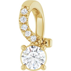 18K Yellow Gold 3.5 mm Round Pendant Mounting