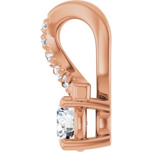 10K Rose Gold 3.5 mm Round Pendant Mounting – image 5