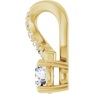 10K Yellow Gold 3.5 mm Round Pendant Mounting – image 5