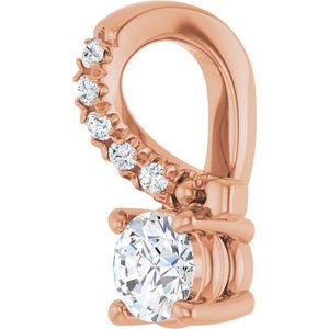 10K Rose Gold 3.5 mm Round Pendant Mounting – image 3