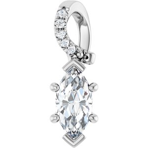 Continuum Sterling Silver 8x4 mm Marquise Pendant Mounting