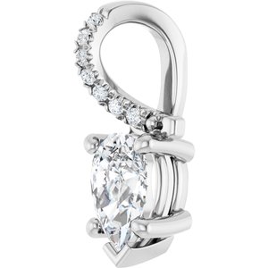 Platinum 7x4.5 mm Pear Pendant Mounting – image 3