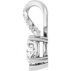18K White Gold 7x4.5 mm Pear Pendant Mounting – image 5