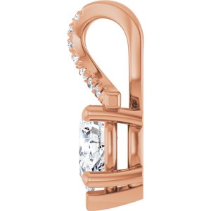 18K Rose Gold 7x4.5 mm Pear Pendant Mounting – image 5