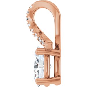 18K Rose Gold 7x5 mm Oval Pendant Mounting – image 5