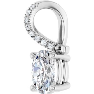 Continuum Sterling Silver 7x5 mm Oval Pendant Mounting – image 3