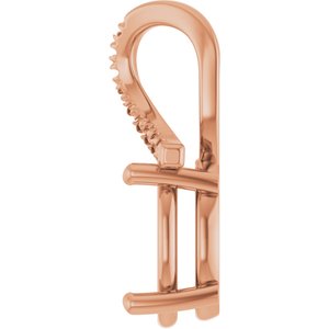 10K Rose Gold 11x9 mm Oval Pendant Mounting – image 6