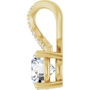 10K Yellow Gold 7 mm Round Pendant Mounting – image 5