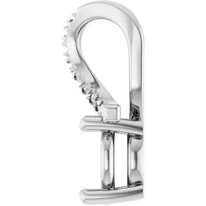 10K White Gold 7 mm Round Pendant Mounting – image 6