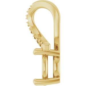 14K Yellow Gold 7 mm Round Pendant Mounting – image 6