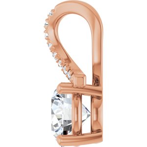 14K Rose Gold 7 mm Round Pendant Mounting – image 5