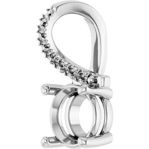 Platinum 7 mm Round Pendant Mounting – image 4