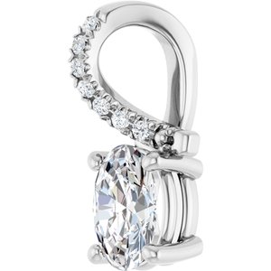 Continuum Sterling Silver 6.5x4.5 mm Oval Pendant Mounting – image 3