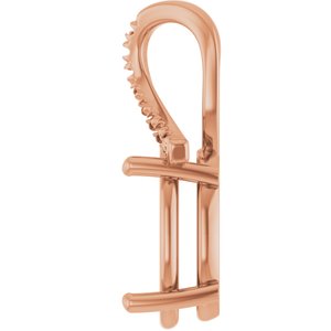 18K Rose Gold 14x10 mm Oval Pendant Mounting – image 6