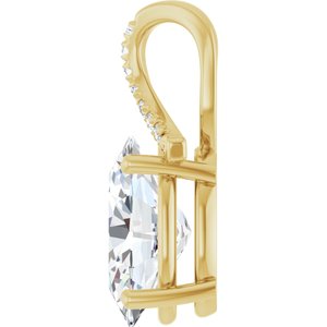 10K Yellow Gold 14x10 mm Oval Pendant Mounting – image 5