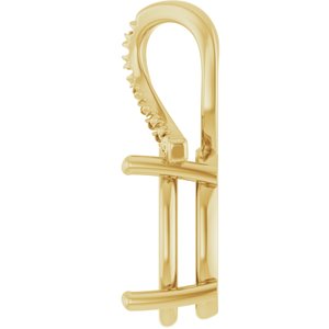 10K Yellow Gold 14x10 mm Oval Pendant Mounting – image 6