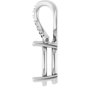 10K White Gold 14x10 mm Oval Pendant Mounting – image 6