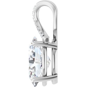 Platinum 14x10 mm Oval Pendant Mounting – image 5