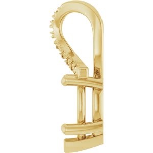 14K Yellow Gold 8x5 mm Pear Pendant Mounting – image 6