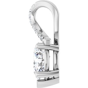10K White Gold 8x5 mm Pear Pendant Mounting – image 5